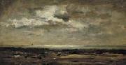 Charles-Francois Daubigny Strandgezicht bij maanlicht oil painting